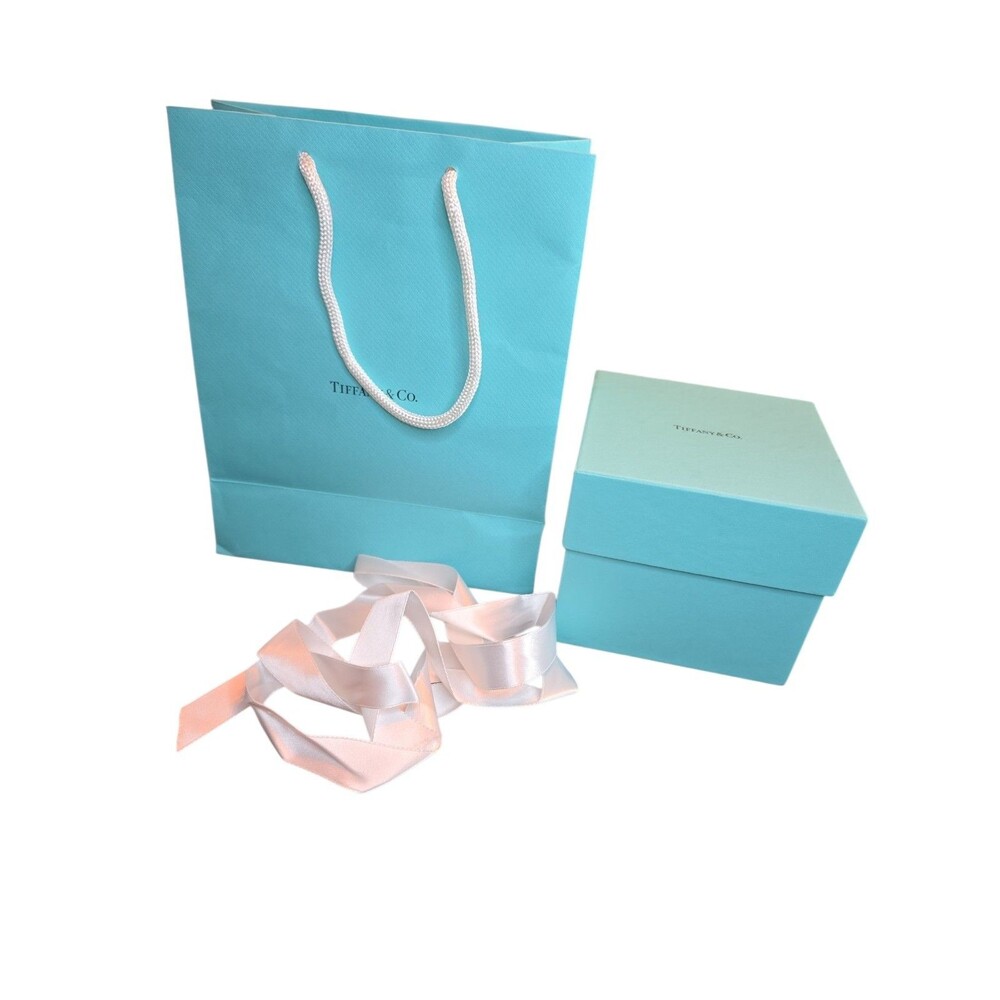 Tiffany & Co Packaging Empty Signature Blue Gift Bag Ribbon & Box USED 3 Piece